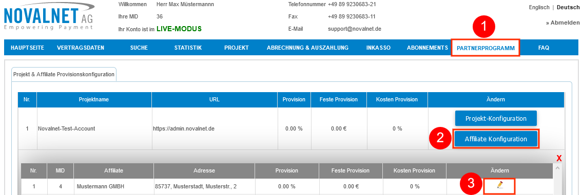 Split Payments / Umsatzbeteiligung